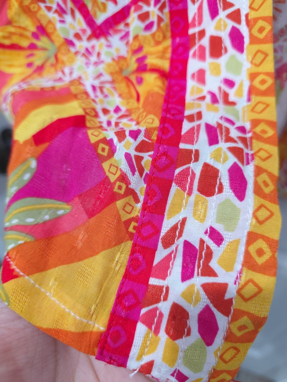 Haute Hippie Vibrant Multicolor Pineapple Floral Tie-Waist Kimono Cardigan, Nwot - Picture 6 of 16